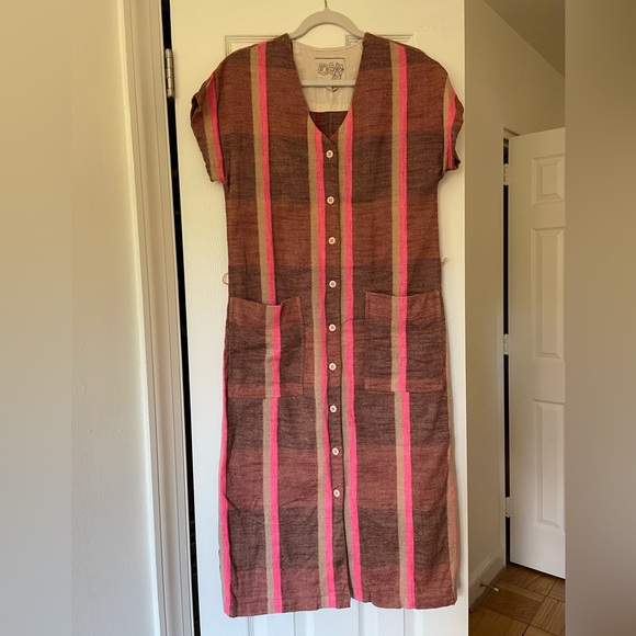 Ace & Jig Dresses & Skirts - Ace & Jig Brown Dress with Pink Stripes